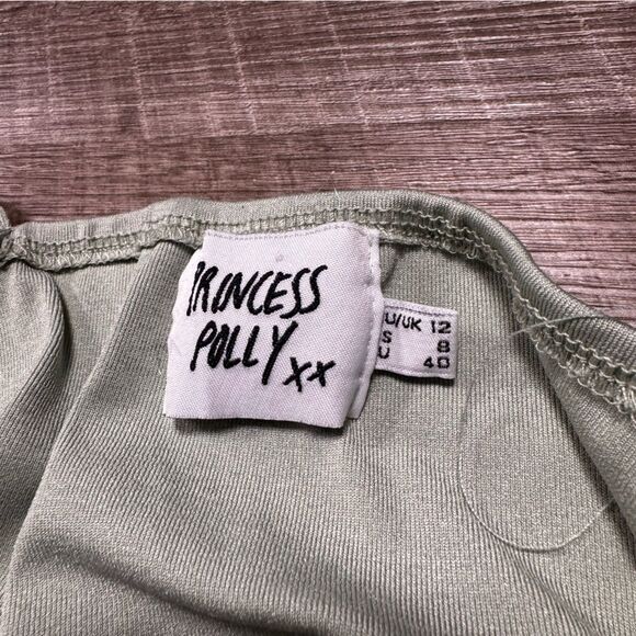 Princess Polly LAYTON MINI DRESS GREEN Size 8 - Picture 8 of 10